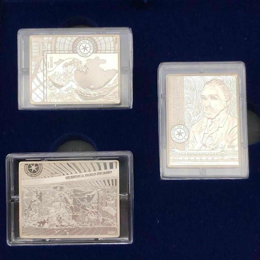 ss7047 未使用品 世界の美術館 傑作記念コイン 銀貨3種セット 10ユーロ