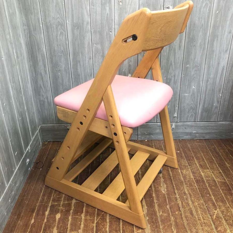【中古】 カリモク デスクチェア ピーチピンク×ピュアオーク キャスター付き XT0901PS karimoku 学習椅子 桃 足元収納 高さ調整可 子供部屋 勉強 |  | 02