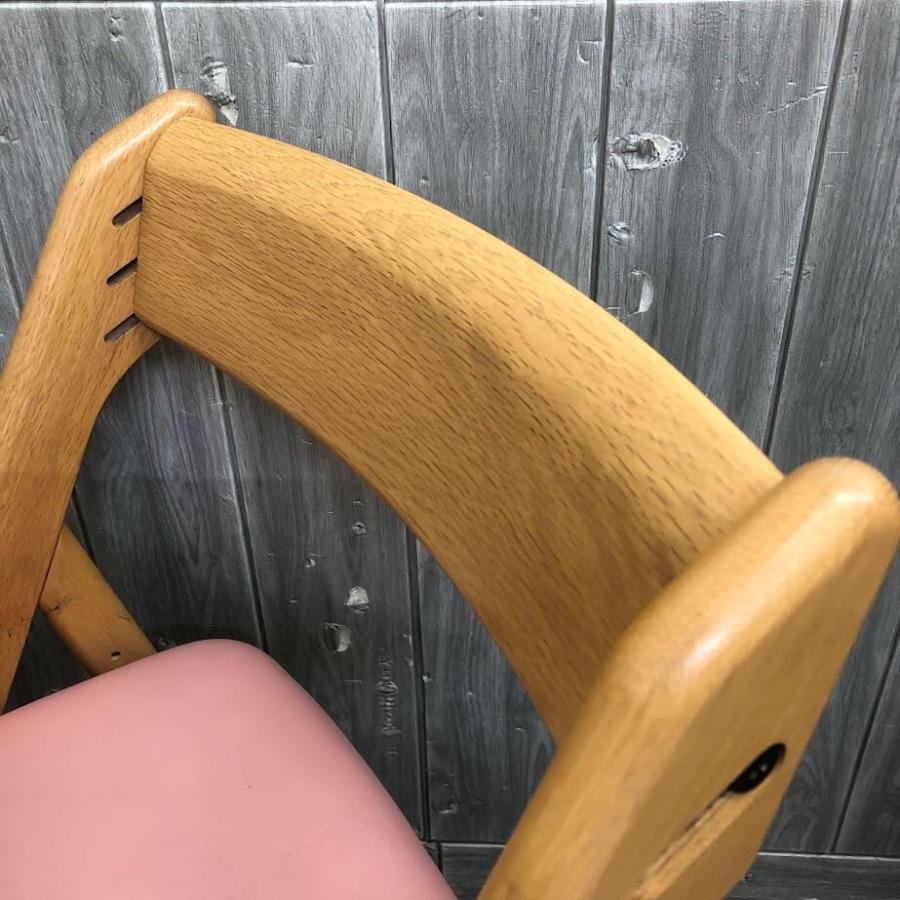 【中古】 カリモク デスクチェア ピーチピンク×ピュアオーク キャスター付き XT0901PS karimoku 学習椅子 桃 足元収納 高さ調整可 子供部屋 勉強 |  | 03