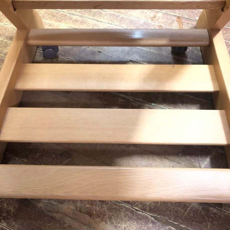 【中古】 カリモク デスクチェア ピーチピンク×ピュアオーク キャスター付き XT0901PS karimoku 学習椅子 桃 足元収納 高さ調整可 子供部屋 勉強 |  | 04