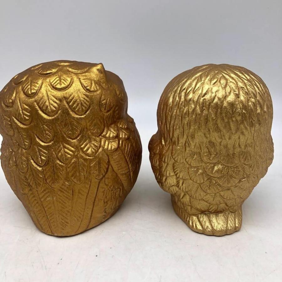 【中古】 信楽焼 金のふくろう 3個セット しがらき 陶仙 フクロウ 梟 金 ゴールド 縁起物 オブジェ 置物 かわいい 陶磁器 工芸品 しがらき 梟の置物 中古 |  | 03