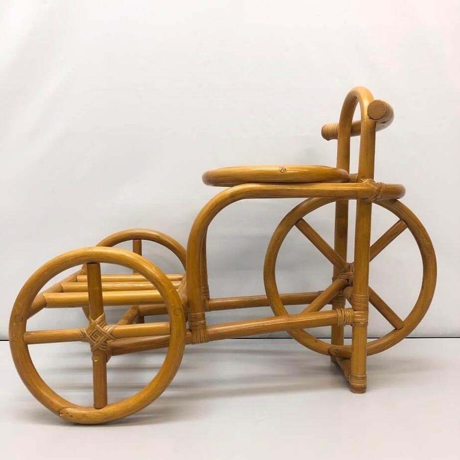 【中古】 ラタン製 フラワースタンド サイクル型 自転車型 籐製 鉢台 花台 2段 プランター 植物 花 置台 飾り ラック フラワースタンド 中古 |  | 01