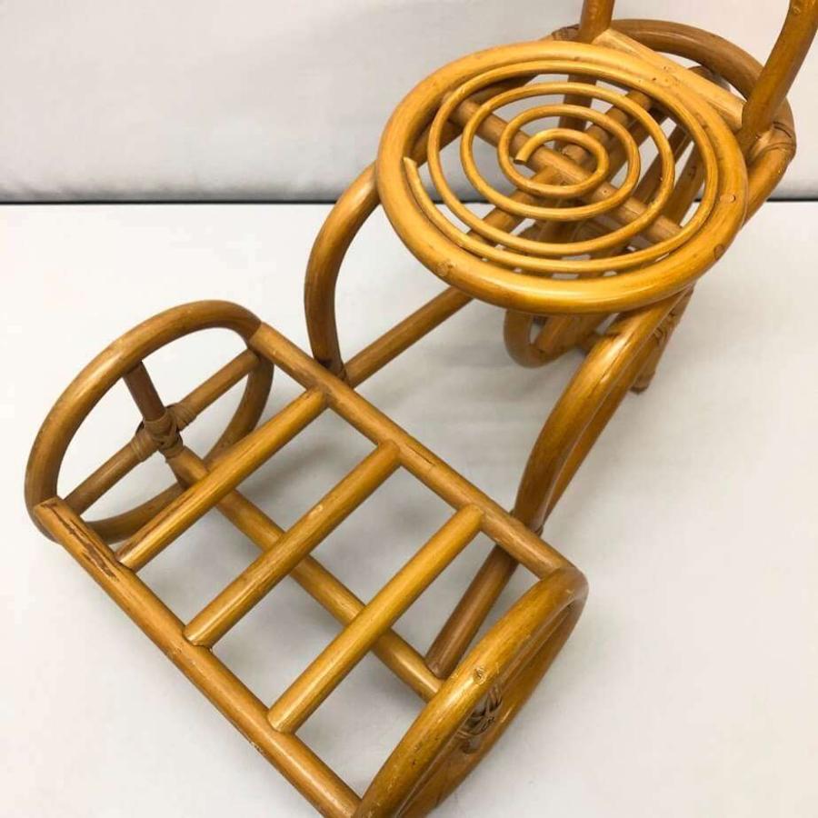 【中古】 ラタン製 フラワースタンド サイクル型 自転車型 籐製 鉢台 花台 2段 プランター 植物 花 置台 飾り ラック フラワースタンド 中古 |  | 02