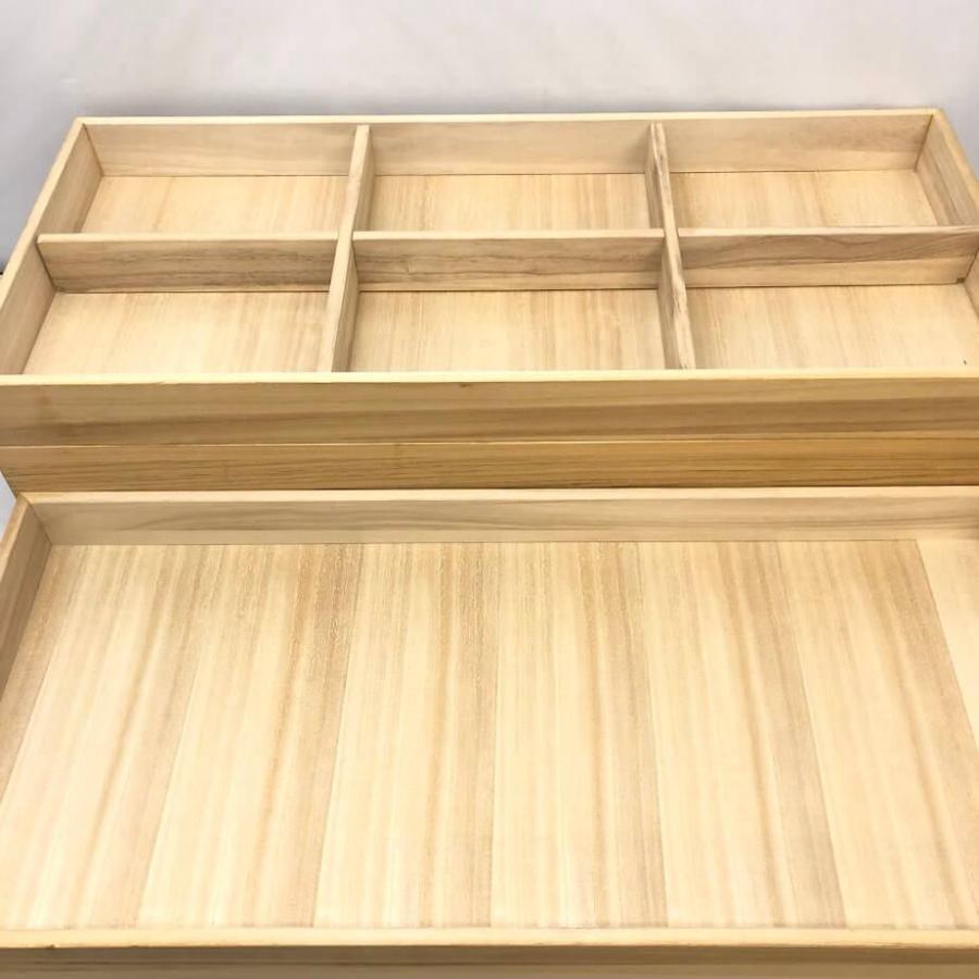 【中古】 総桐衣装ケース 蓋付き 3段 仕切り板付 隅金具付き 桐衣装箱 着物収納 衣類収納 押し入れ収納 収納ボックス 収納家具 桐箱 |  | 02