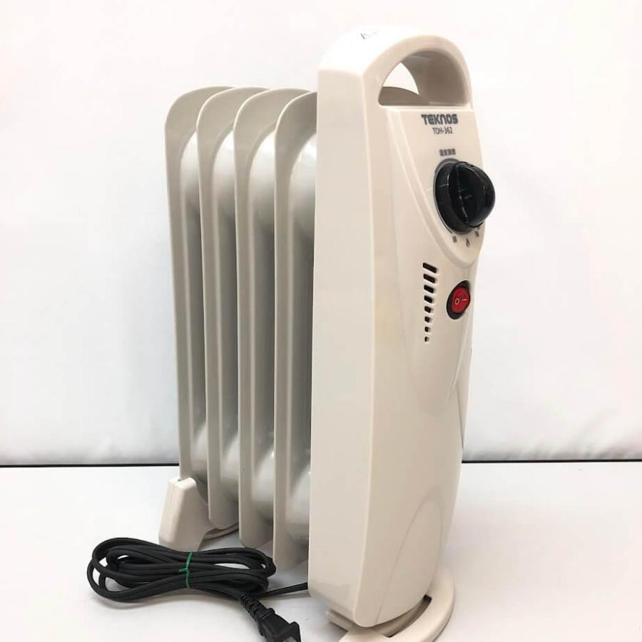 【中古】 テクノス ミニオイルヒーター TOH-362 ホワイト TEKNOS 500W 足元暖房 電気暖房 トイレ ヒーター 白 コンパクト エコ クリーン 火傷しない |  | 01