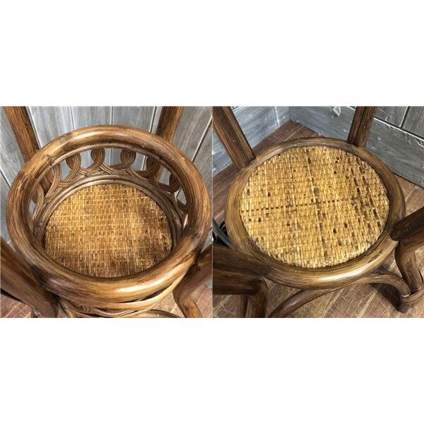 【中古】 ラタン フロアスタンドライト 1灯 アンティーク ラタン製 フロアライト 花台 鉢台付 2段 籐家具 籐製 レトロ スタンドライト プランタースタンド |  | 03