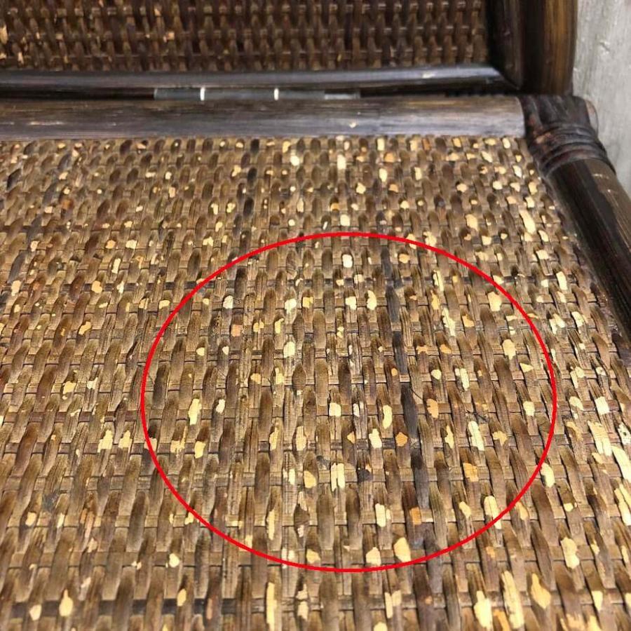 【中古】 ラタン製 収納ベンチ 幅90cm ダークブラウン レトロ 籐家具 籐製 収納付き ベンチ こげ茶 収納ボックス 背もたれ付き 座面収納 椅子 |  | 02