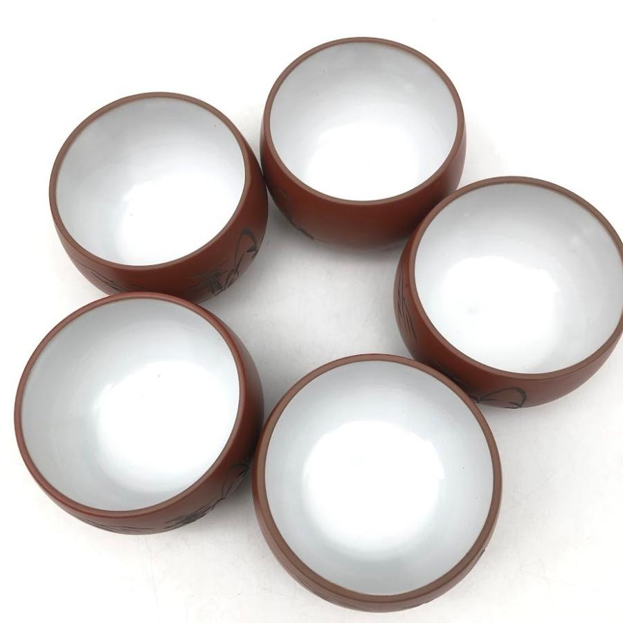 【中古】 常滑焼 作山窯 お茶セット 急須＆湯呑5客 共箱付 茶器6点セット 茶器揃 お茶 陶器 和風 焼き物 食器 工芸品 きゅうす ゆのみ |  | 04