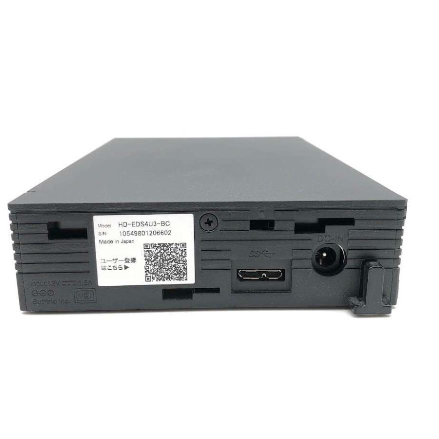 中古】 バッファロー 外付ハードディスク 4TB HD-EDS4U3-BC ブラック