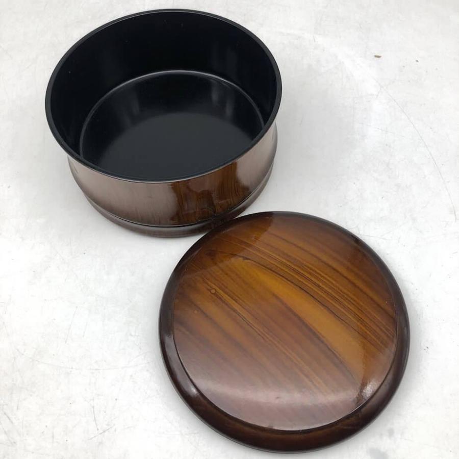 【中古】 桶型 容器 5個セット 蓋付 盛器 竹型 直径15cm 弁当箱 丼 菓子器 和風 食器 桶 漆器 和食器 中古 |  | 03