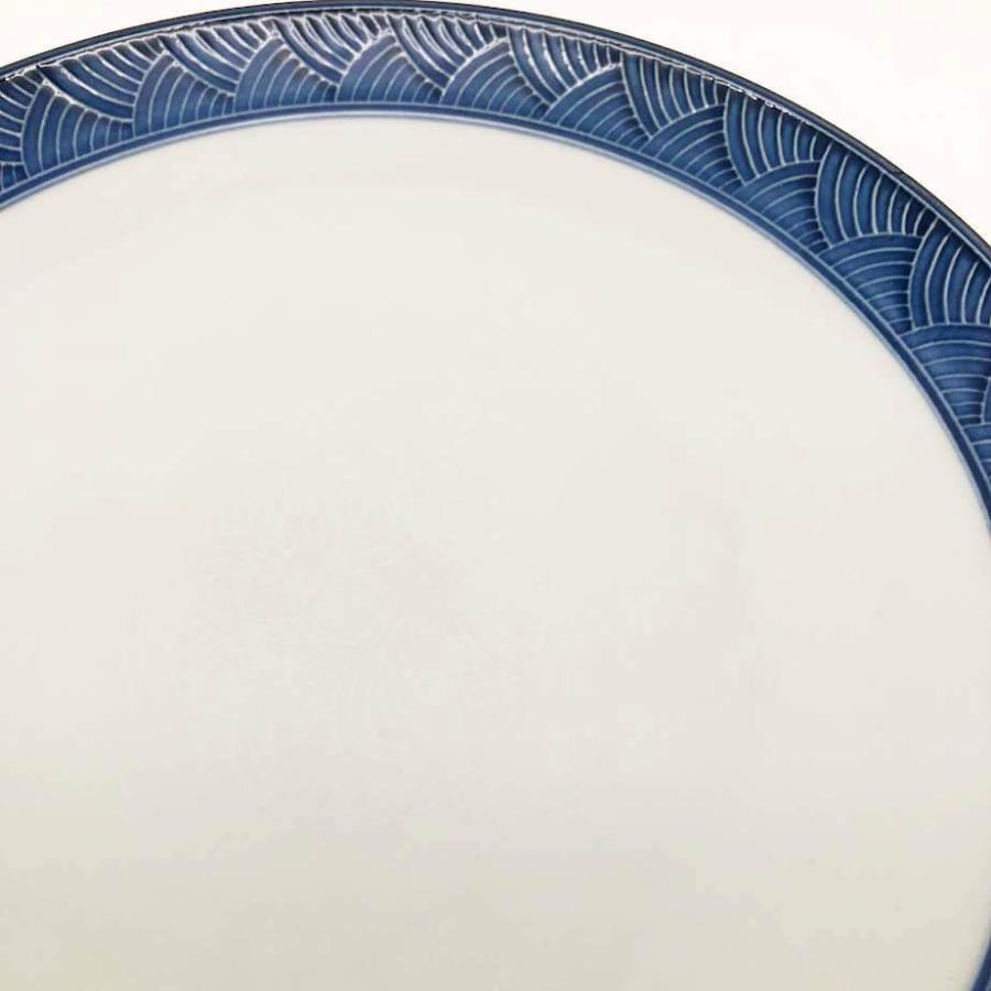 【中古】 大皿 2枚セット 盛皿 青系 和食器 丸皿 刺身皿 ブルー系 アンティーク レトロ 大皿料理 お盆 正月 おもてなし 大皿 中古 |  | 02