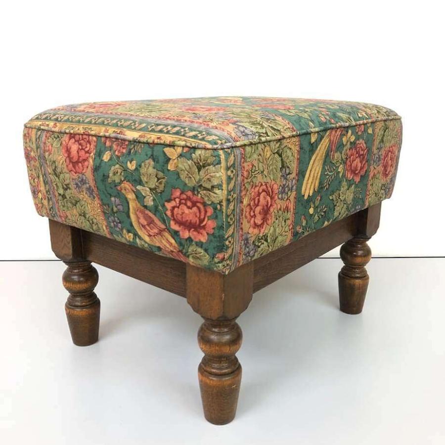 美品！三越家具Brugge(ブルージュ) オーク材クラシック スツール グリーン 三越 ブルージュ Brugge スツール