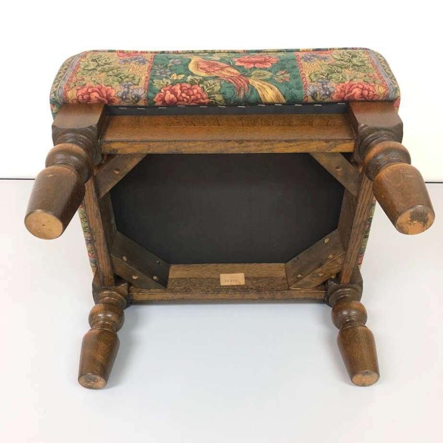 美品！三越家具Brugge(ブルージュ) オーク材クラシック スツール グリーン 美品！三越家具Brugge(ブルージュ) オーク材クラシック スツール グリーン