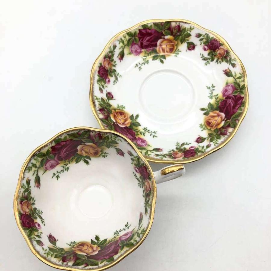【中古】 ロイヤルアルバート カップ＆ソーサー 2客セット オールドカントリーローズ バルドール Royal Albert Old Country Roses Val D'or C/S | Royal Albert | 02