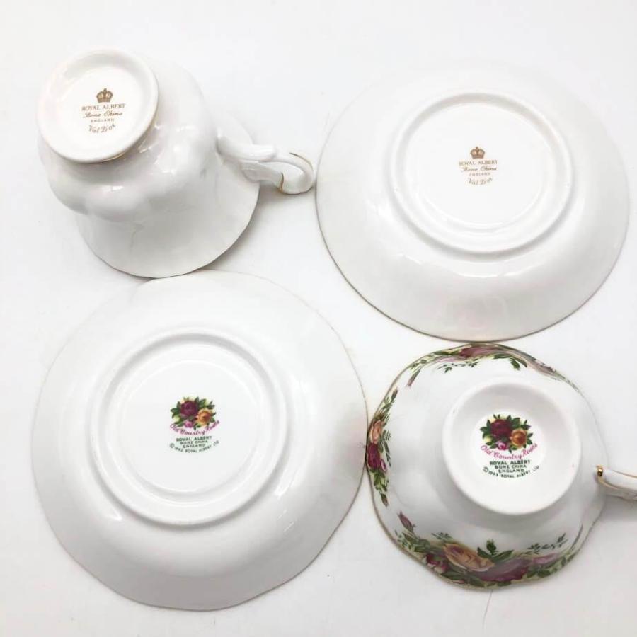 【中古】 ロイヤルアルバート カップ＆ソーサー 2客セット オールドカントリーローズ バルドール Royal Albert Old Country Roses Val D'or C/S | Royal Albert | 05