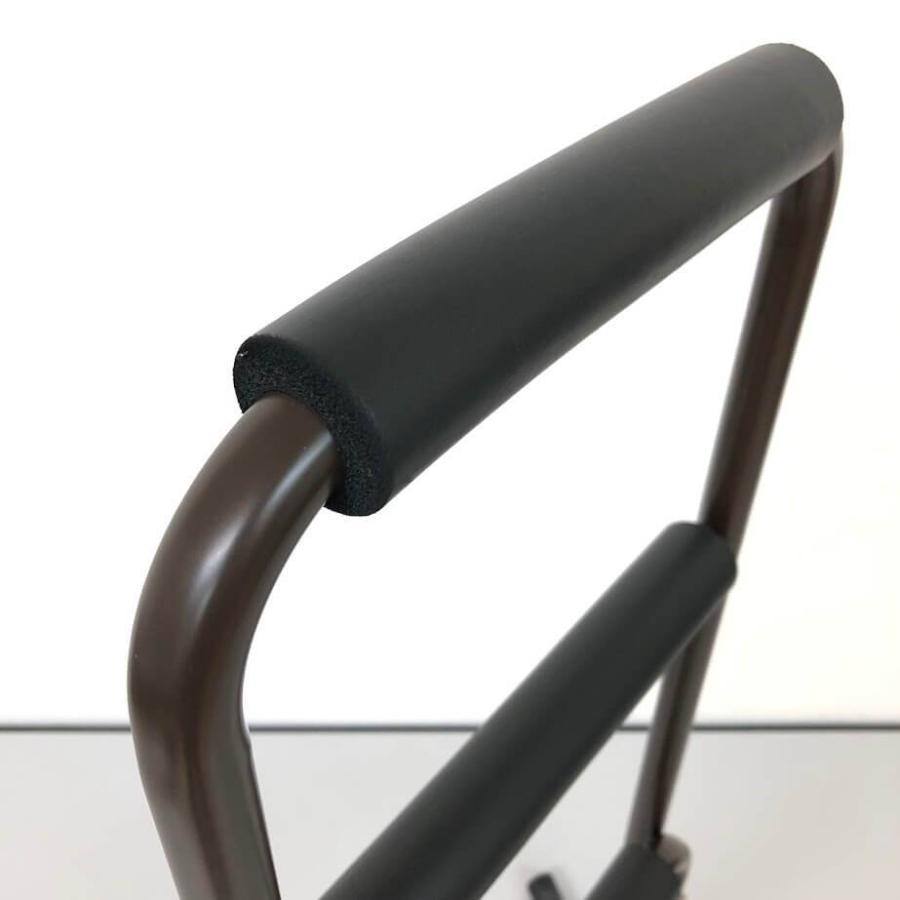 【中古】立ち上がり補助スタンド 手すり 3段 ダークブラウン アルミ製 サポートスタンド グリップ付き こげ茶 軽量 ベッドサイド 立ち上がり 起き上がり |  | 01