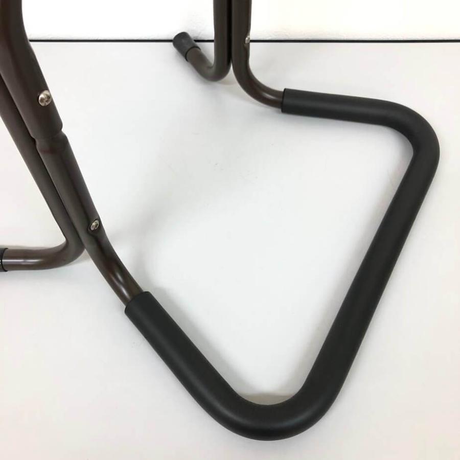 【中古】立ち上がり補助スタンド 手すり 3段 ダークブラウン アルミ製 サポートスタンド グリップ付き こげ茶 軽量 ベッドサイド 立ち上がり 起き上がり |  | 02