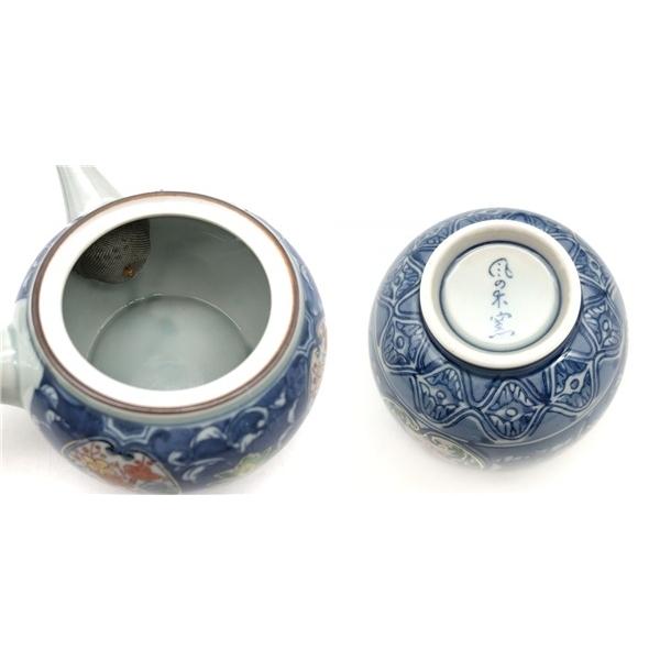 【中古】 有田焼 風の木窯 汲出碗5客揃＆急須セット 汲み出し茶碗 煎茶碗 湯飲み茶碗 横手型 きゅうす 茶器 お茶 陶器 焼物 和食器 工芸品 |  | 04