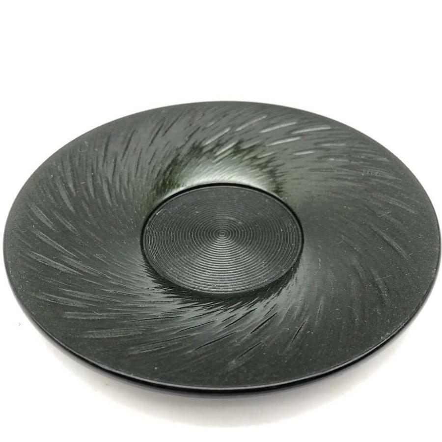 【中古】 茶托 5枚セット 深緑 直径13cm 茶たく うずまき模様 ディープグリーン メタリック シック 茶器 和食器 茶托 中古 |  | 01