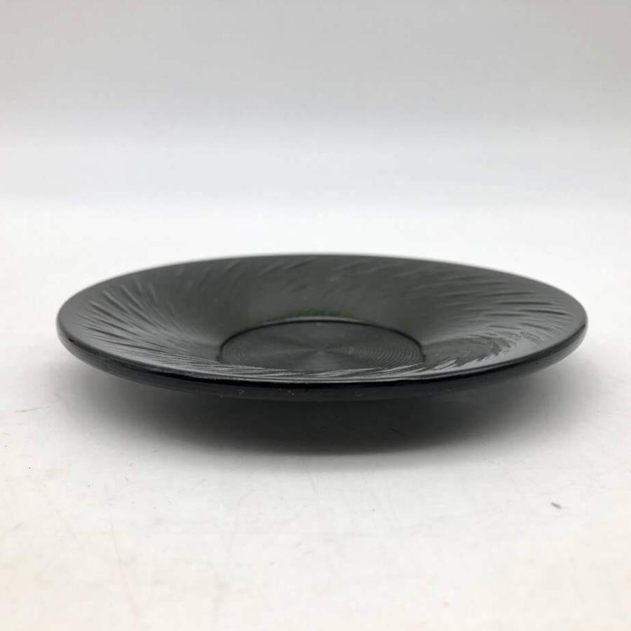【中古】 茶托 5枚セット 深緑 直径13cm 茶たく うずまき模様 ディープグリーン メタリック シック 茶器 和食器 茶托 中古 |  | 03