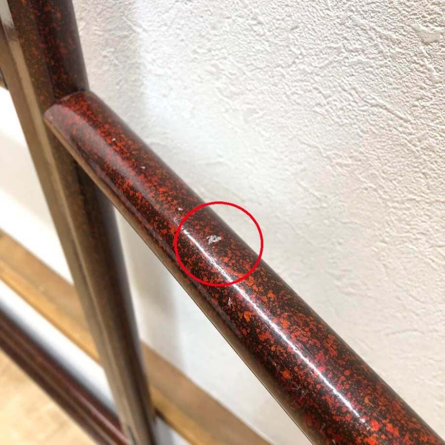 【中古】 木製 衣桁 屏風式 二枚折り 衣掛け 折りたたみ 着物 呉服 展示 和風 漆塗 ハンガーラック 時代家具 アンティーク 衣桁 中古 |  | 02