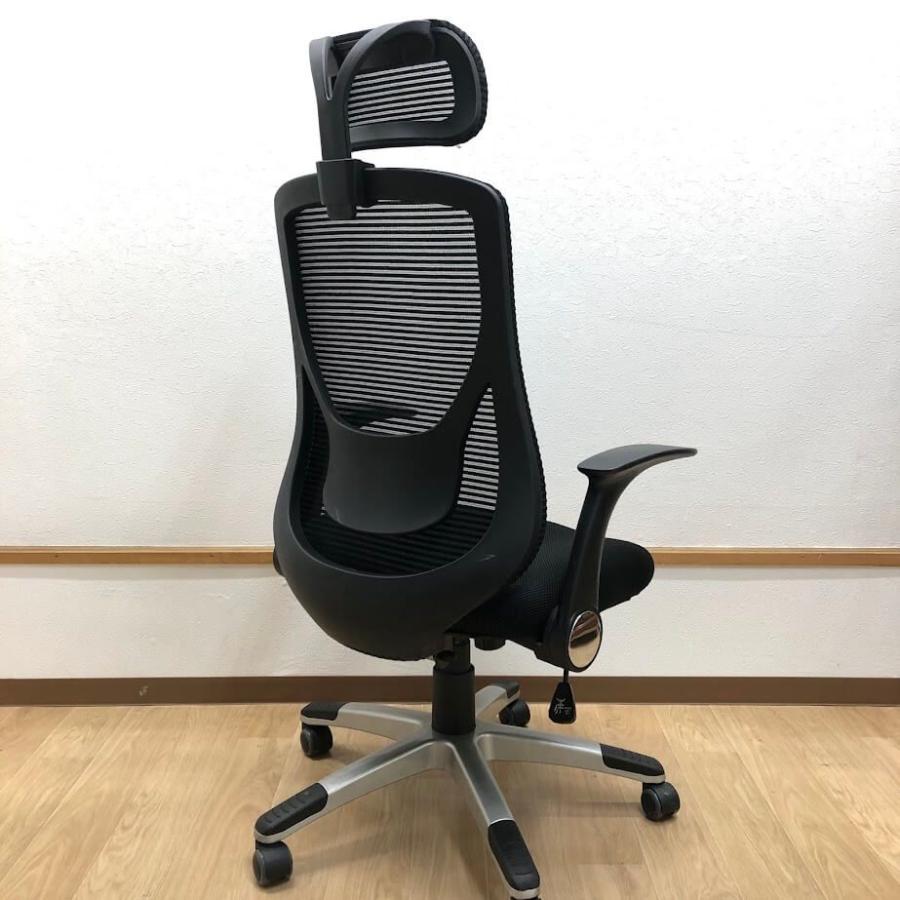 【中古】 オフィスチェア ブラック ワークチェア 黒 メッシュ 昇降式 回転いす キャスター付 ひじ掛け付き 肘付き 椅子 いす イス デスクチェア 中古 |  | 02