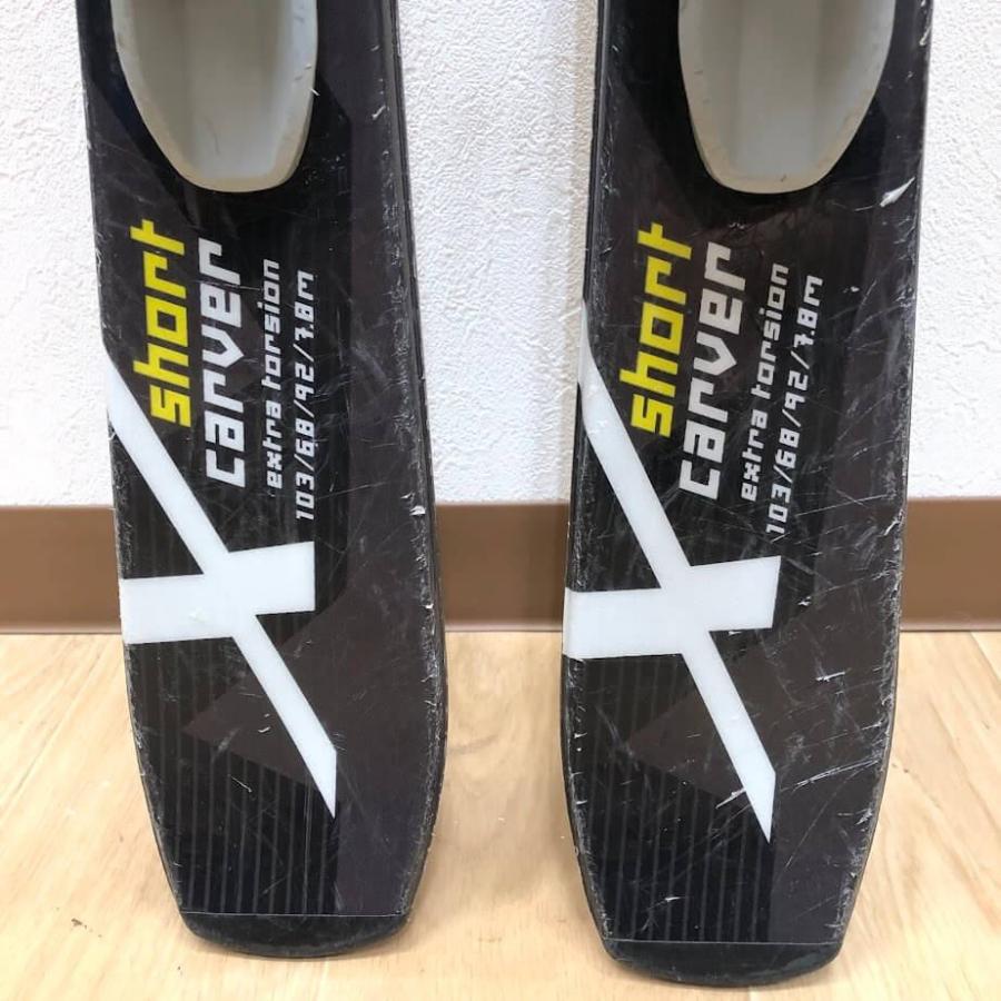 【中古】 ケスレ ショートスキー 2点セット 116cm ブラック KASTLE short carver スキー板 ビンディング 黒 カービングスキー 短め 短い スキー ファンスキー |  | 03