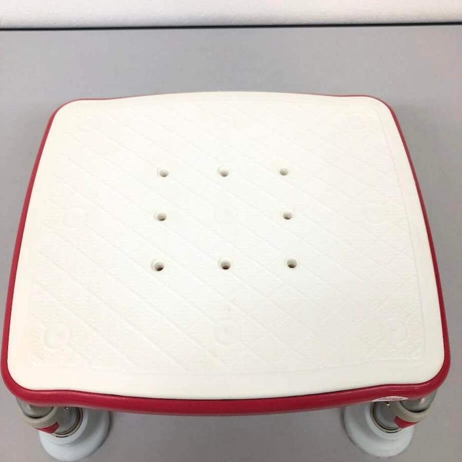 【中古】 アロン化成 安寿 浴槽台 あしぴた ミニソフトタイプ 15-20 赤 ステンレス製 ソフトクッションタイプ アロン化成 高さ調節付 レッド 踏み台 浴槽内 | アロン化成 | 02