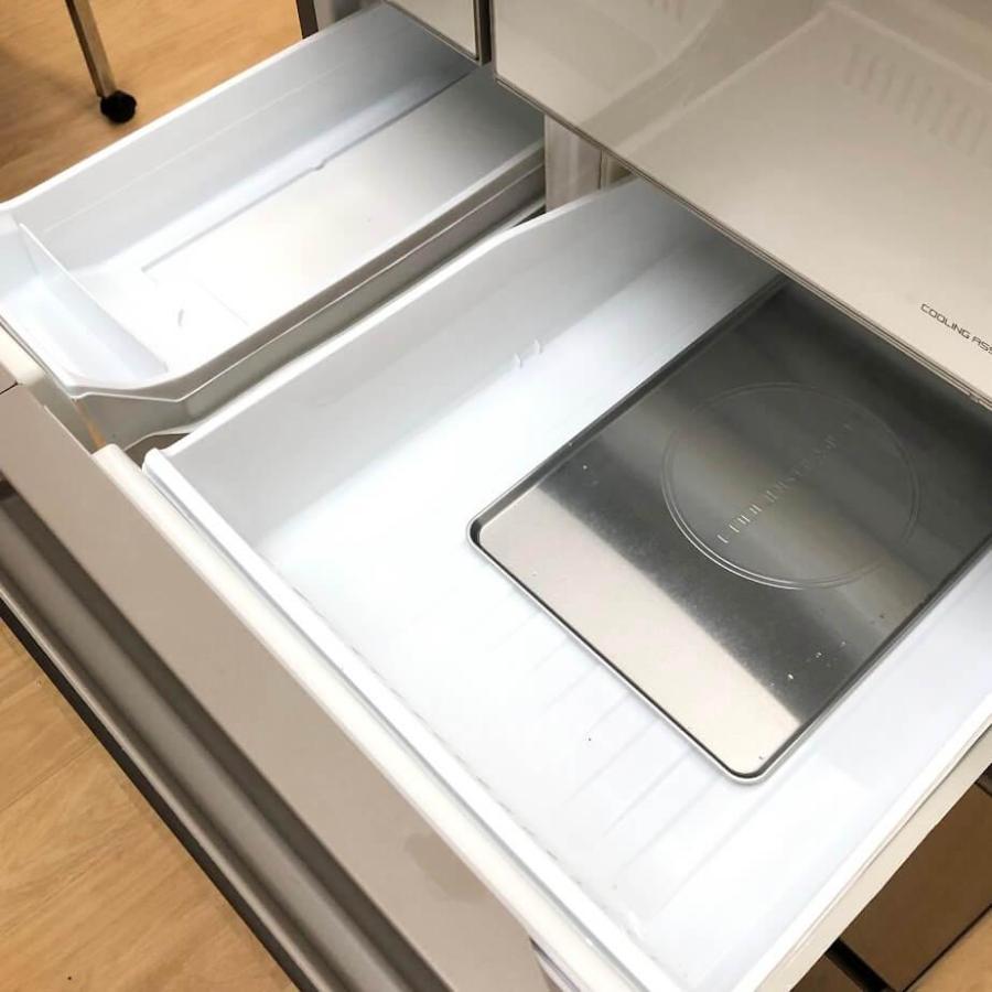 中古】 パナソニック 冷蔵庫 NR-SPF457X-N 450L 6ドア サテンゴールド