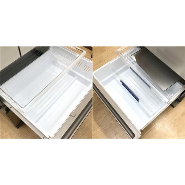 中古】 パナソニック 冷蔵庫 NR-SPF457X-N 450L 6ドア サテンゴールド