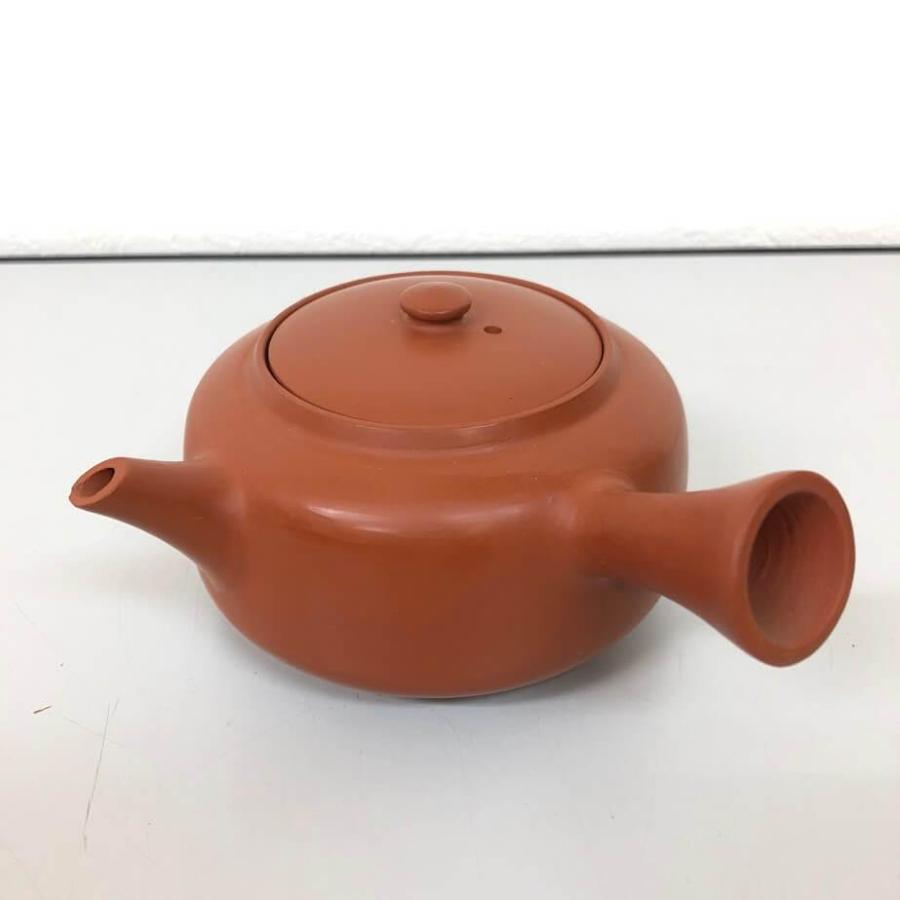 美術品/アンティーク 相川無名異 急須 佐渡金山 煎茶道具 朱泥 横手