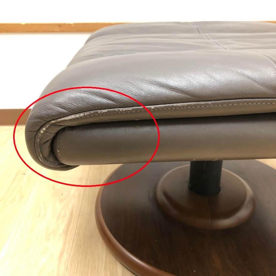 【中古】 冨士ファニチア オットマン グレー系 レザー FUJI FURNITURE 角型 足置き ロースツール ローチェア レトロ ヴィンテージ家具 徳島家具 富士 |  | 02