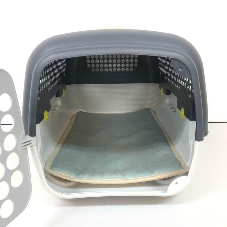 【中古】 ユナイテッドペッツ キャリー グレー×イエロー イタリア製 キャリーケース プラスチック製 オシャレ 小型犬・猫 ペット ケース いぬ ねこ うさぎ |  | 02