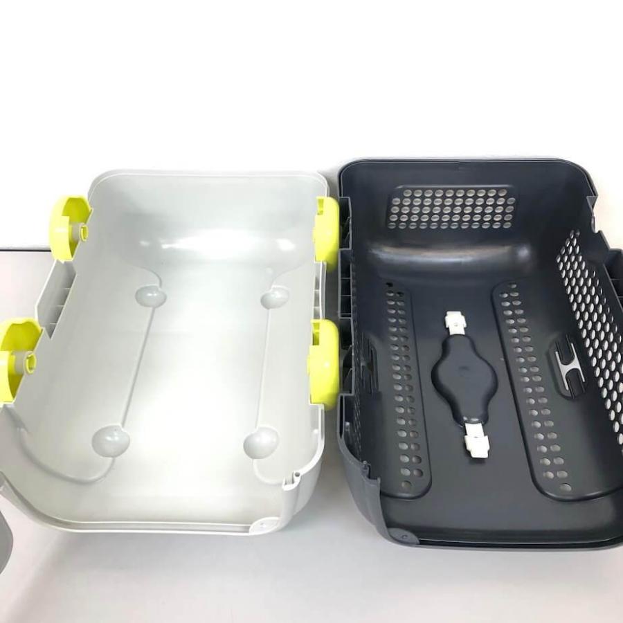 【中古】 ユナイテッドペッツ キャリー グレー×イエロー イタリア製 キャリーケース プラスチック製 オシャレ 小型犬・猫 ペット ケース いぬ ねこ うさぎ |  | 03