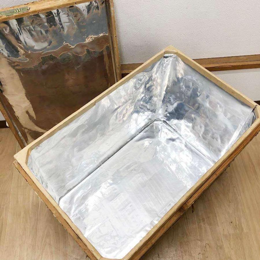 【中古】 茶箱 大型 木箱 木製 収納箱 赤澤屋望月商店 昭和レトロ 衣装ケース 収納 保存箱 蓋付き 収納ボックス 作業台 DIY ブリキ お茶 |  | 02