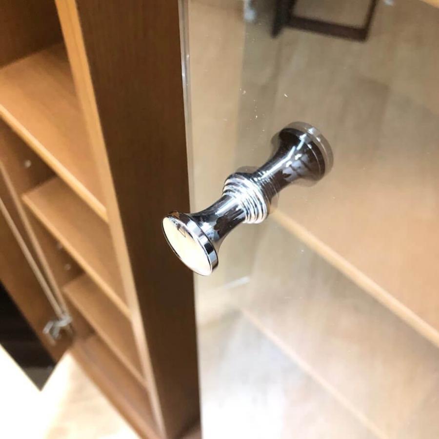 【中古】 大型 本棚 両開き ガラス扉 ブラウン スライド棚付 ブックシェルフ 木製 収納庫 棚板可動式 本 小物 飾り棚 ディスプレイ 書棚 書庫 |  | 03