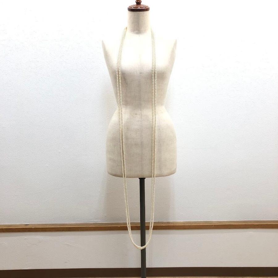 【中古】 ロングパールネックレス 2本セット 230cm ホワイト系 6mm ロングネックレス パール調 アクセサリー パーティネックレス 華やか ゴージャス アレンジ |  | 02