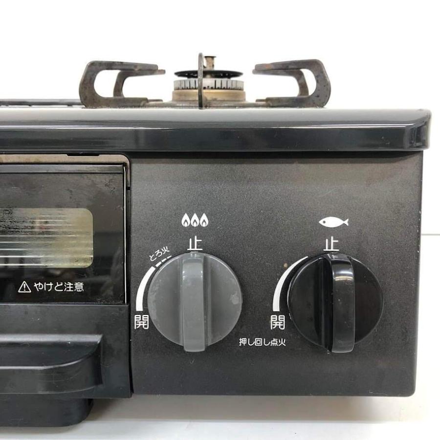 【中古】 パロマ ガステーブル IC-N36BR プロパンガス(LPガス) 黒 Paloma ガスコンロ 2口 グリル付ガステーブル 右強火力 ホーロートップ |  | 02