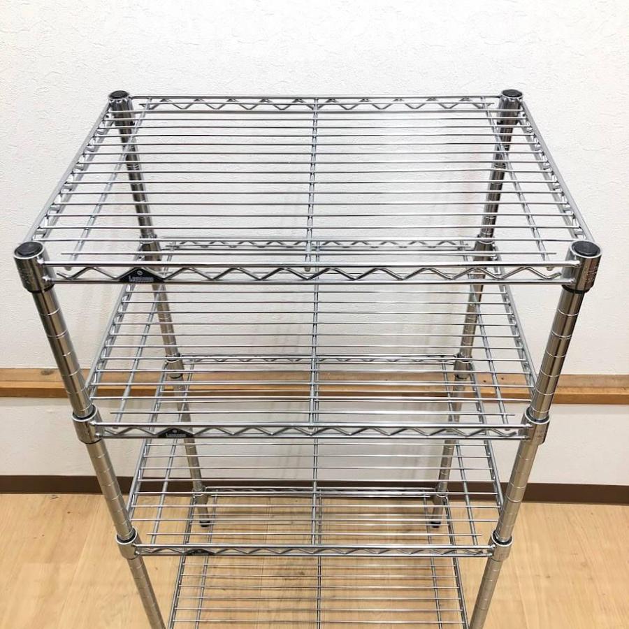 【中古】 ルミナスライト メタルラック 4段 49.5×34.5×90.5cm Luminous LIGHT スチールシェルフ オープンシェルフ 棚 スチール ワイヤー | Luminous | 01