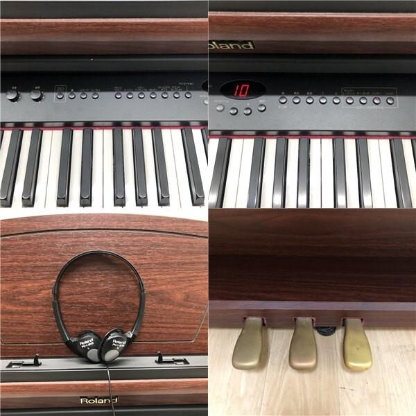中古】 ローランド 電子ピアノ HP7S-GP マホガニー調仕上げ 椅子付