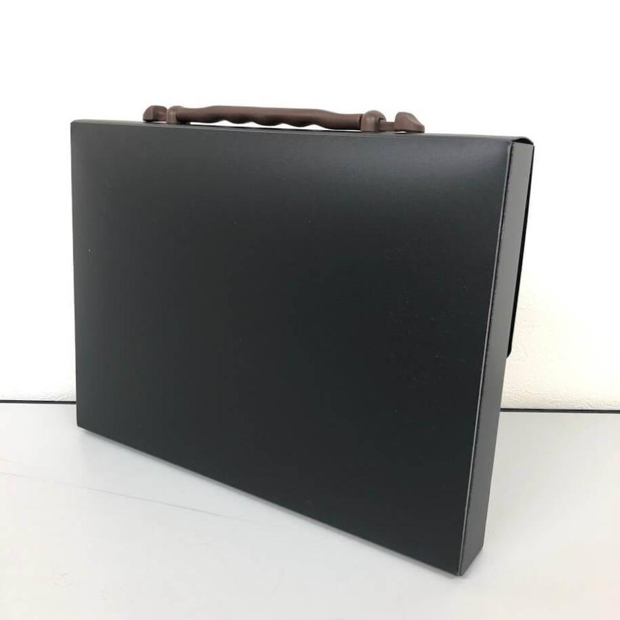 【中古】 ライオン事務器 キャリングバッグ 40mmタイプ 6個セット イロキャリ ビターショコラ LION ファイルケース ファイリングケース 黒 ブラック | イロキャリ | 02