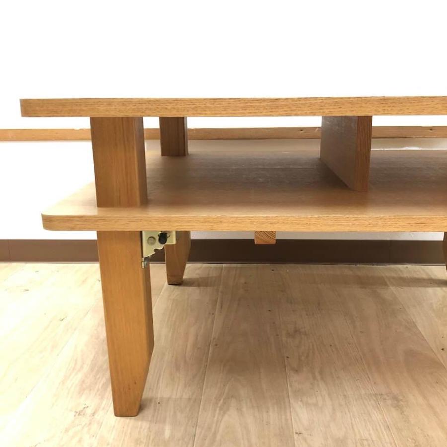 【中古】 折りたたみ ローテーブル ナチュラル 75×59cm マガジンラック付 長方形 折れ足 座卓 木製 スクエア 千趣会 リビングテーブル センターテーブル 中古 | ベルメゾン | 02
