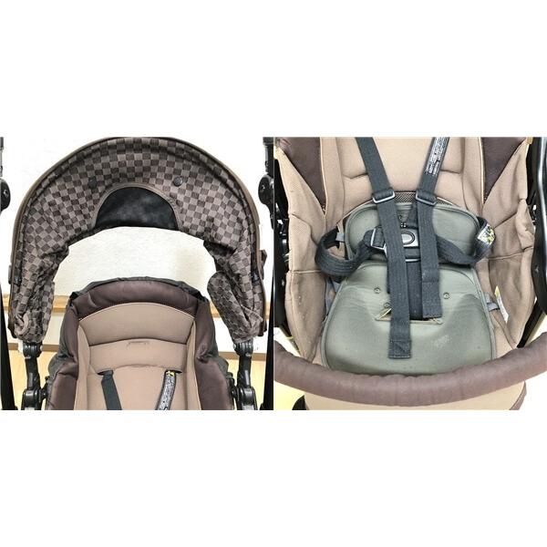 【中古】 コンビ A型ベビーカー 4輪 対面式 ブラウンジルコン 折りたたみ 自立 combi XY-500 ホワイトレーベル ディアクラッセ 茶 オート4キャス |  | 01