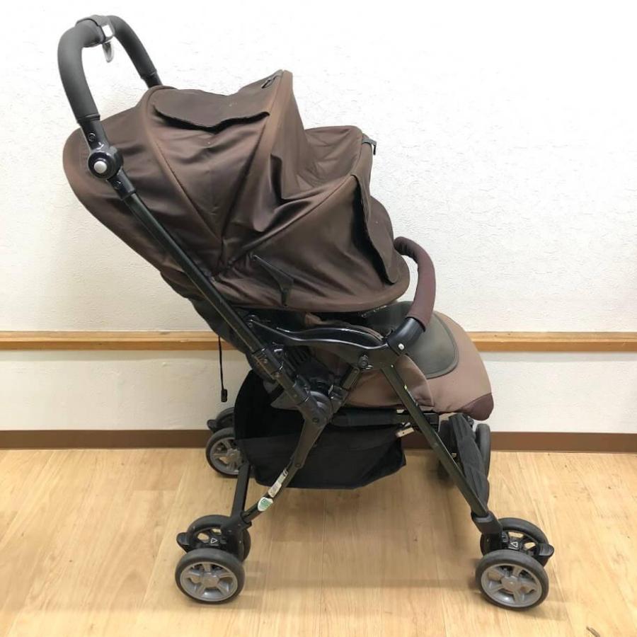 【中古】 コンビ A型ベビーカー 4輪 対面式 ブラウンジルコン 折りたたみ 自立 combi XY-500 ホワイトレーベル ディアクラッセ 茶 オート4キャス |  | 02