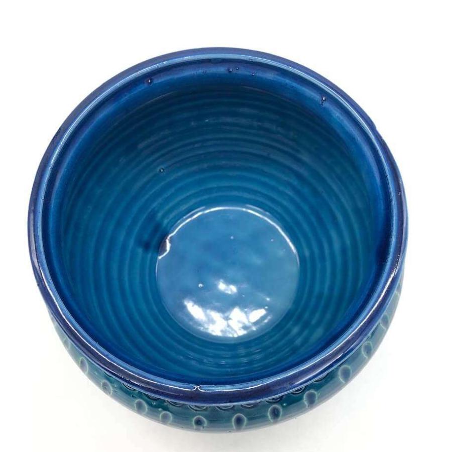 【中古】 陶器製 鉢カバー 青 模様あり 口径16cm 5号 プランターカバー ブルー フラワーポット プランター 陶器鉢 観葉植物  ガーデニング |  | 01