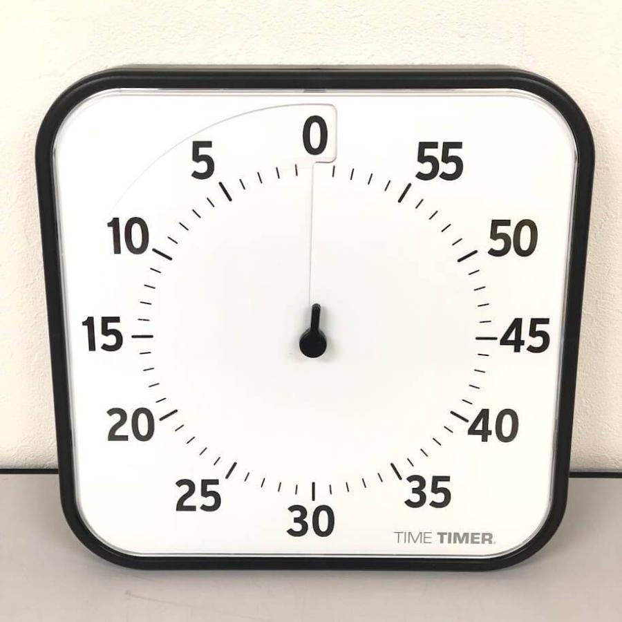 【中古】 タイムタイマー 12インチ＆3インチ 2個セット ブラック ホワイト スクエア 壁掛け・置き型 TIME TIMER 残り時間が一目でわかる |  | 01