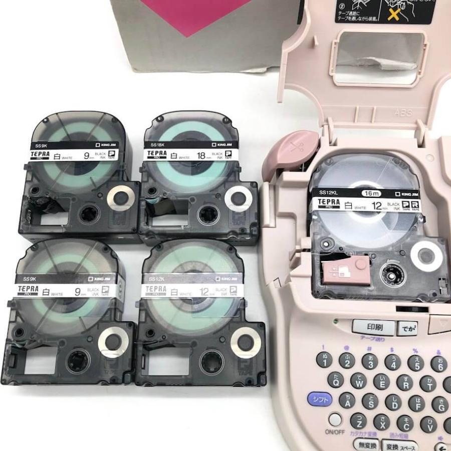 【中古】 キングジム テプラプロ SR323 ピンク 取扱説明書付 元箱付 ACアダプター付 KING JIM TEPRA PRO ラベルライター ラベル作成 名前シール |  | 02