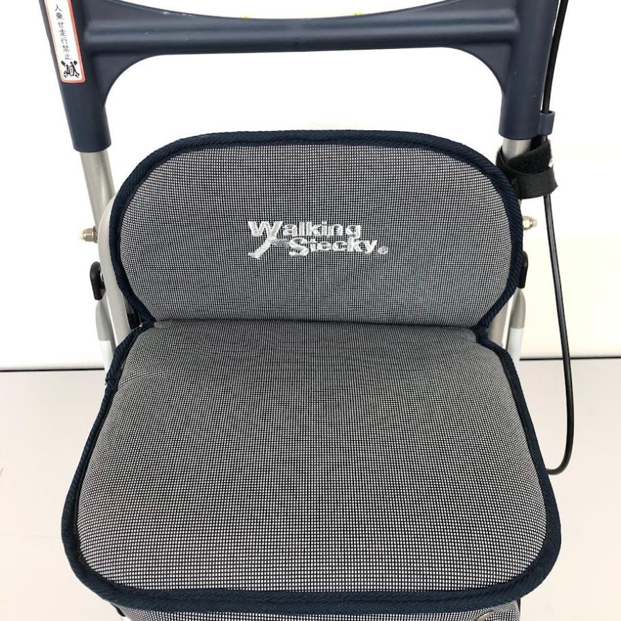 【中古】 幸和製作所 シルバーカー US001B グレー 折りたたみ式 4輪 walking Stecky カート 手押し車 座面収納 ハンドブレーキ付き ポケット付き | 幸和製作所 | 01