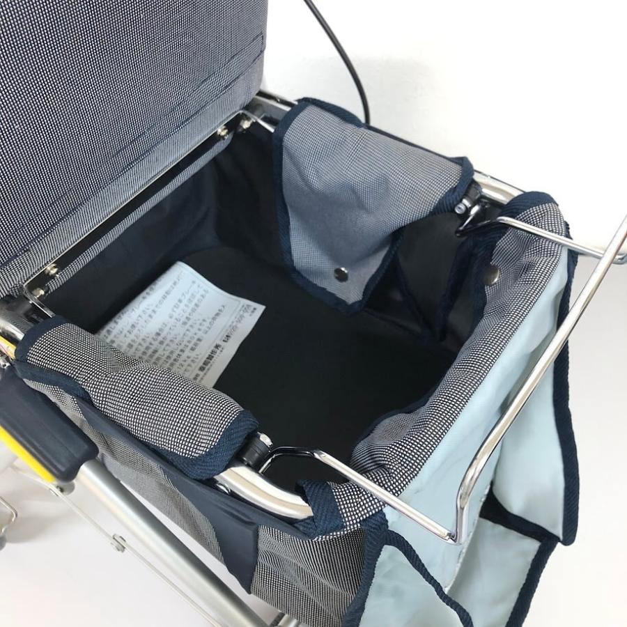 【中古】 幸和製作所 シルバーカー US001B グレー 折りたたみ式 4輪 walking Stecky カート 手押し車 座面収納 ハンドブレーキ付き ポケット付き | 幸和製作所 | 03