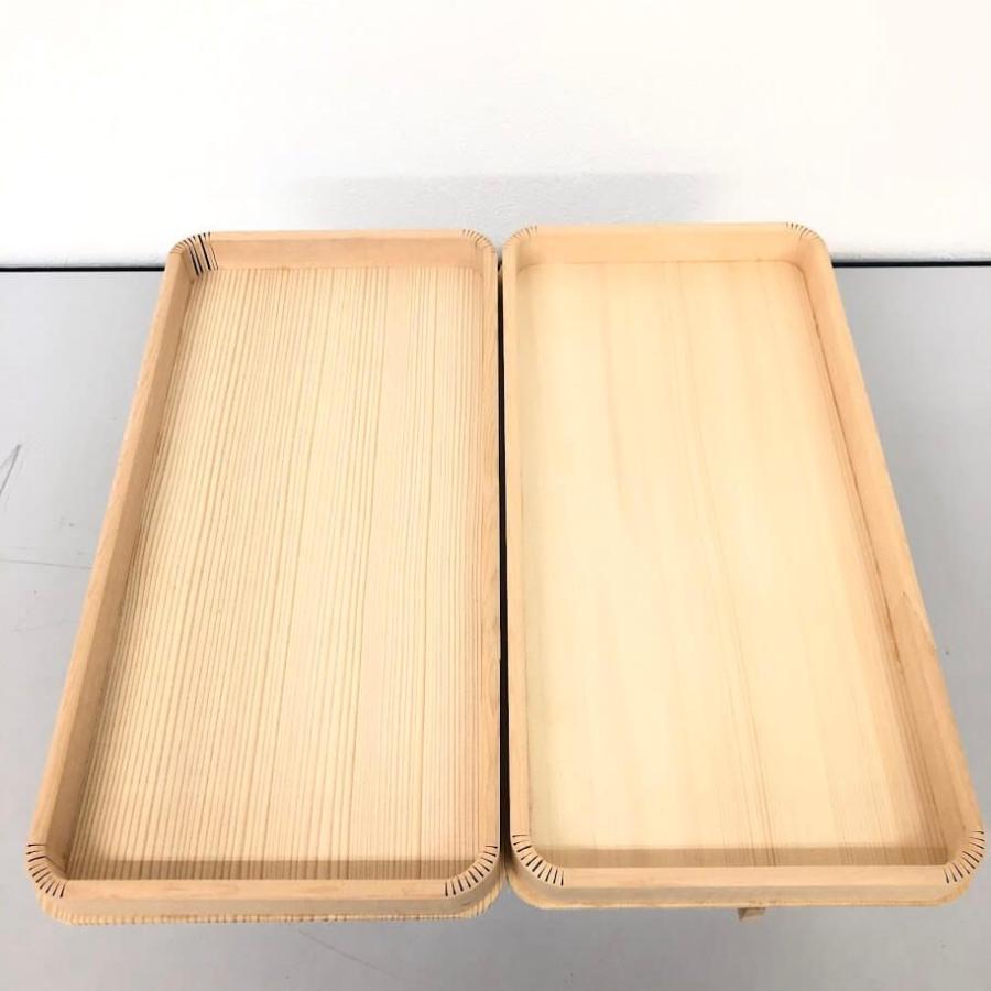 【中古】 三方 尺四台 2個セット 42×21cm 白木台 長方形 三宝 結納 献上 ディスプレイ 結納台 献上台 三方 中古 |  | 01